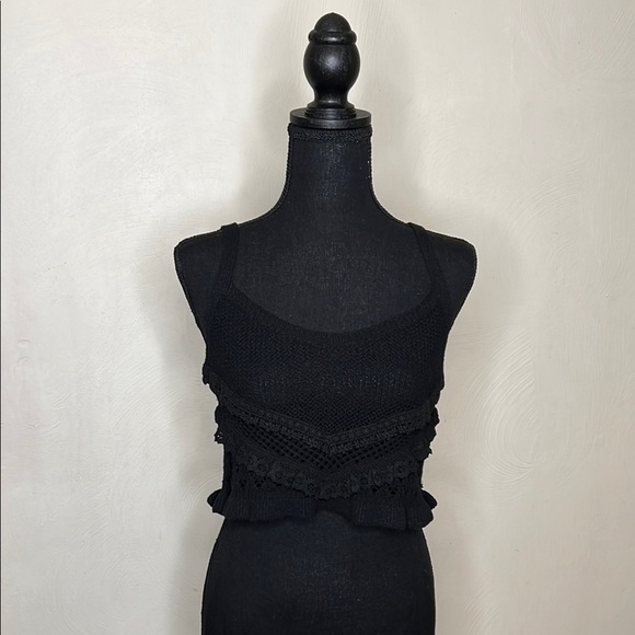 Zara Crochet Crop Knit Tank Size M - Picture 2 of 7